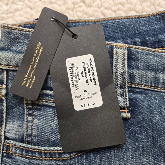 rag & bone Serena High Rise Crop Wide Leg Jeans Size 26 - Picture 6 of 15